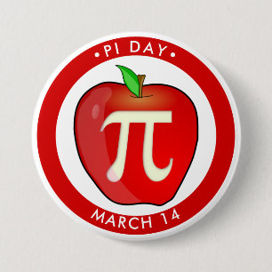 Badge Rond 7,6 Cm Pomme Pi