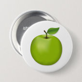 Badge Rond 7,6 Cm Pomme verte (Devant & derrière)