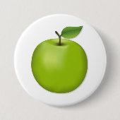 Badge Rond 7,6 Cm Pomme verte (Devant)