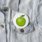 Badge Rond 7,6 Cm Pomme verte (En situation)