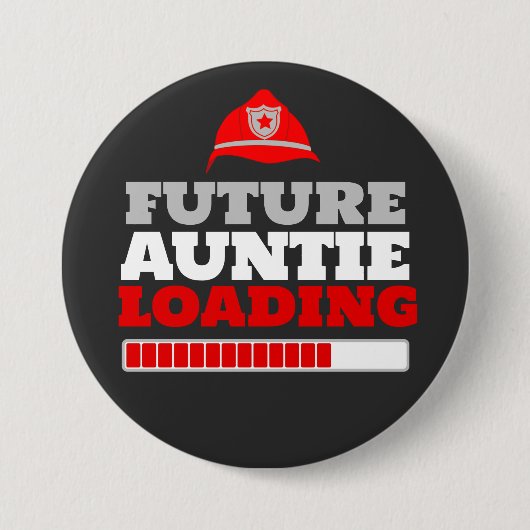 Badge Rond 7,6 Cm Pompier Futur Tante Chargement Douche Bouton (Devant)