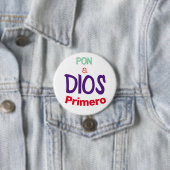 Badge Rond 7,6 Cm pon a Dios Primero (En situation)
