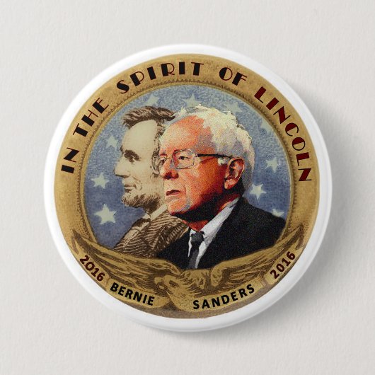 Badge Rond 7,6 Cm Ponceuses et Abe de Bernie (Devant)