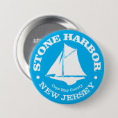 Badge Rond 7,6 Cm Port de pierre (sloop) (Devant & derrière)