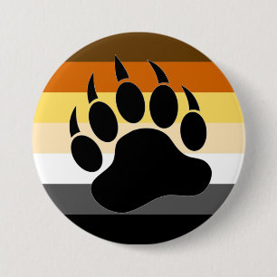 Badge Rond 7,6 Cm Portes Gay Pride Drapeau Ours Paw