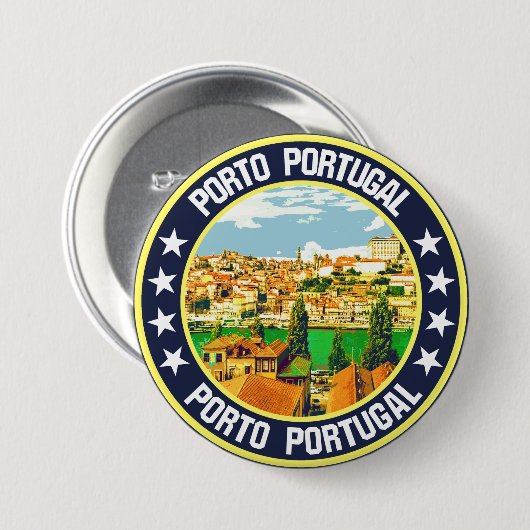 Badge Rond 7,6 Cm Porto (Devant & derrière)