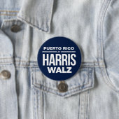 Badge Rond 7,6 Cm Porto Rico pour Harris Walz (En situation)