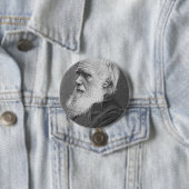 Badge Rond 7,6 Cm Portrait de Darwin (En situation)