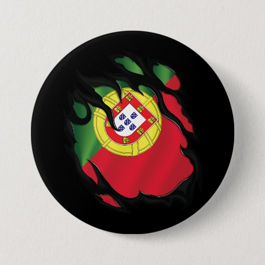 Badge Rond 7,6 Cm Portugal déchiré (Devant)