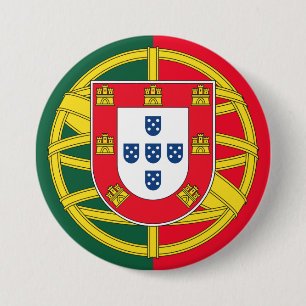 Badge Rond 7,6 Cm Portugal flag