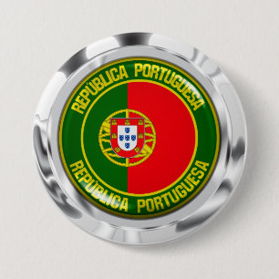 Badge Rond 7,6 Cm Portugal Round Emblem