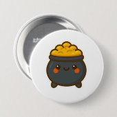 Badge Rond 7,6 Cm Pot d'or Kawaii (Devant & derrière)