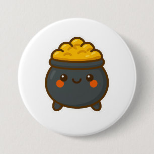 Badge Rond 7,6 Cm Pot d'or Kawaii
