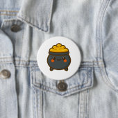 Badge Rond 7,6 Cm Pot d'or Kawaii (En situation)