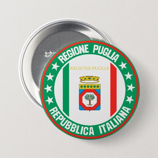 Badge Rond 7,6 Cm Pouilles (Devant & derrière)