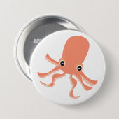 Badge Rond 7,6 Cm poulpe (Devant & derrière)