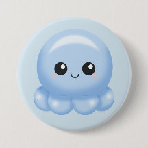 Poulpe de bleu de bande dessinée de Kawaii