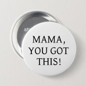 Badge Rond 7,6 Cm Poupée d'émail maman - Cadeau pour maman - Épingle (Devant & derrière)