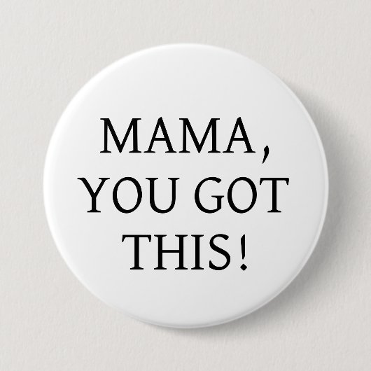 Badge Rond 7,6 Cm Poupée d'émail maman - Cadeau pour maman - Épingle (Devant)
