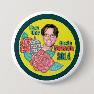 Badge Rond 7,6 Cm Pour le gouverneur de la Californie en 2014 :