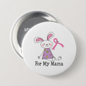 Badge Rond 7,6 Cm Pour ma conscience de maman cancer du sein (Devant & derrière)