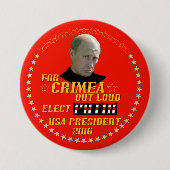 Badge Rond 7,6 Cm Poutine pour le président Etats-Unis 2016 (Devant)