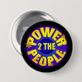 Badge Rond 7,6 Cm Pouvoir au peuple (Devant & derrière)