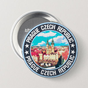 Badge Rond 7,6 Cm Prague
