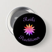 Badge Rond 7,6 Cm Praticien de Reiki (Devant & derrière)