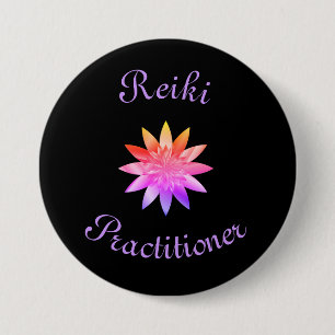 Badge Rond 7,6 Cm Praticien de Reiki
