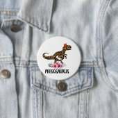 Badge Rond 7,6 Cm Pregosaurus Funny Grossesse Cadeau (En situation)