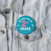 Badge Rond 7,6 Cm Premier jour de 2e année (En situation)