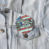 Badge Rond 7,6 Cm Premier répondeur patriotique (En situation)