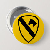 Badge Rond 7,6 Cm Première cavalerie (Devant & derrière)