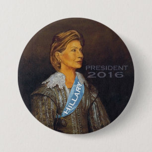 BADGE ROND 7,6 CM PRÉSIDENT 2016 DE HILLARY