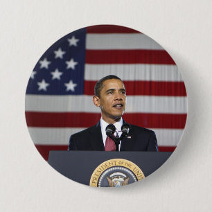 Badge Rond 7,6 Cm Président Barack Obama