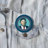Badge Rond 7,6 Cm Président Trump (En situation)