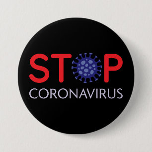 Badge Rond 7,6 Cm Prévention du coronavirus, arrêter la propagation