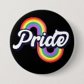 Badge Rond 7,6 Cm Pride arc-en-ciel (Devant)