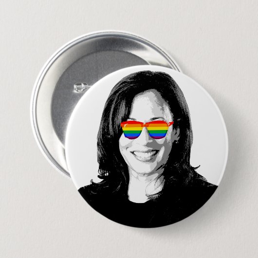 Badge Rond 7,6 Cm Pride Kamala Harris 2024 (Devant & derrière)