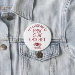 Badge Rond 7,6 Cm Prière PERSONNALISÉE DÉCHIRE CROCHET Maman chrétie