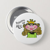 Badge Rond 7,6 Cm princesse de tous (Devant & derrière)