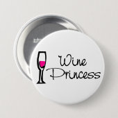 Badge Rond 7,6 Cm Princesse de vin (Devant & derrière)