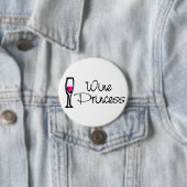 Badge Rond 7,6 Cm Princesse de vin (En situation)