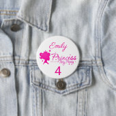 Badge Rond 7,6 Cm Princesse Mon Parti Personnaliser Nom Âge Annivers (En situation)