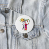 Badge Rond 7,6 Cm Professeur d'art (En situation)