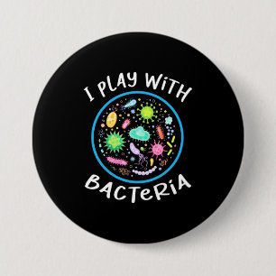 Badge Rond 7,6 Cm Professeur de sciences de microbiologie