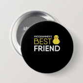 Badge Rond 7,6 Cm Programmateur de débogage de canard en caoutchouc (Devant & derrière)