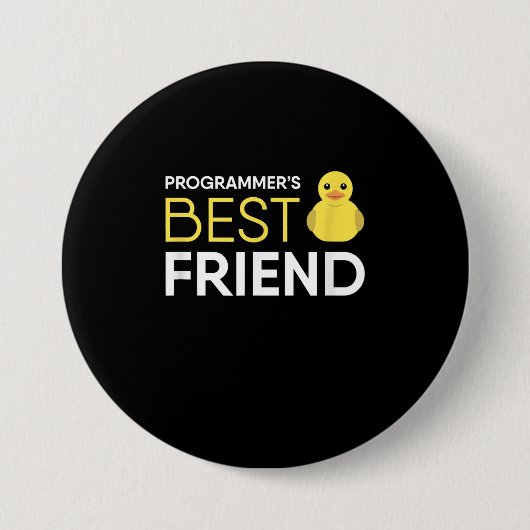 Badge Rond 7,6 Cm Programmateur de débogage de canard en caoutchouc (Devant)