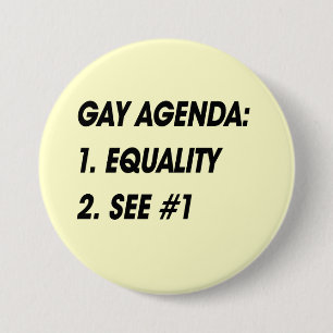 BADGE ROND 7,6 CM PROGRAMME GAY - ÉGALITÉ